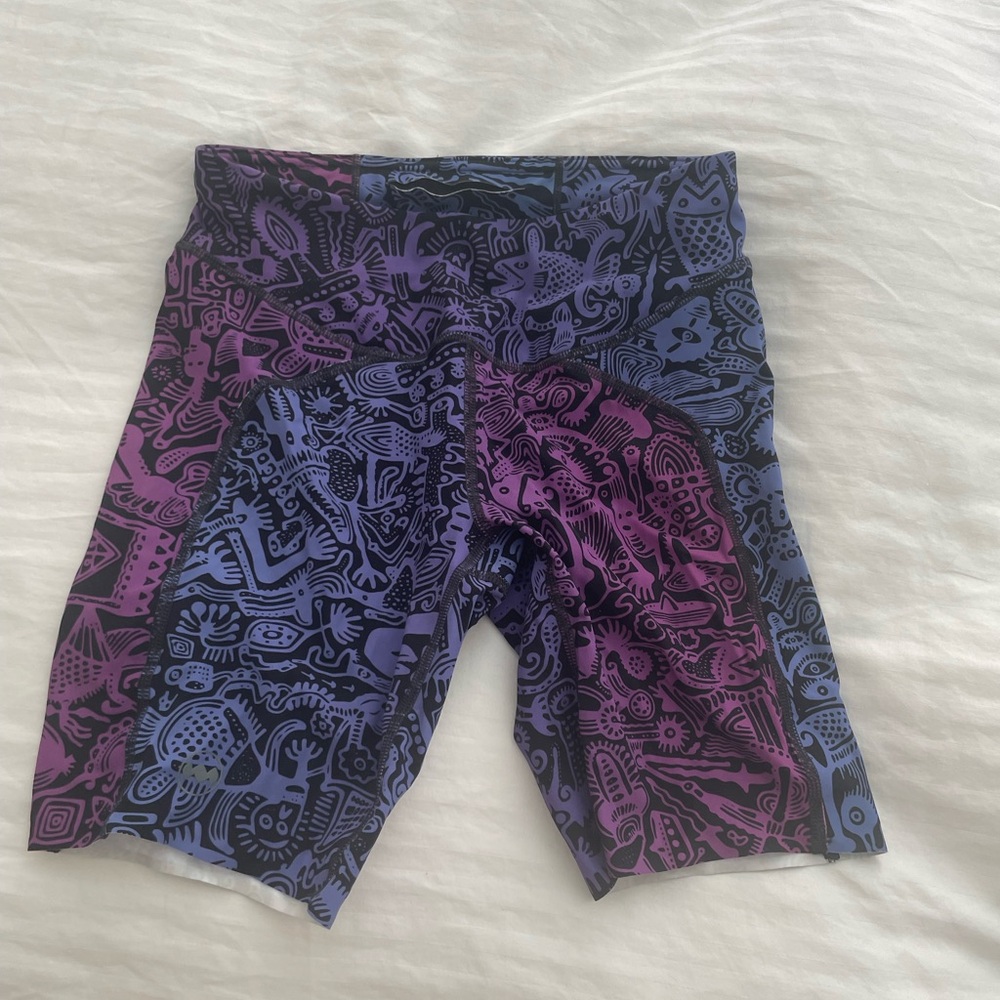 Janji Women's Athletic Shorts - Purple and Blue
